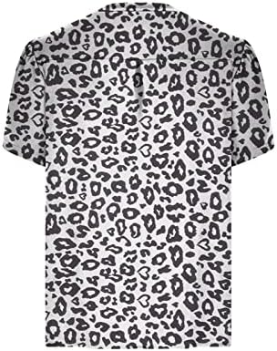Женски 2023 маички со ливчиња со ливчиња против вратот, летни основни врвови, гроздобер цветни принтри, хавајски кошули