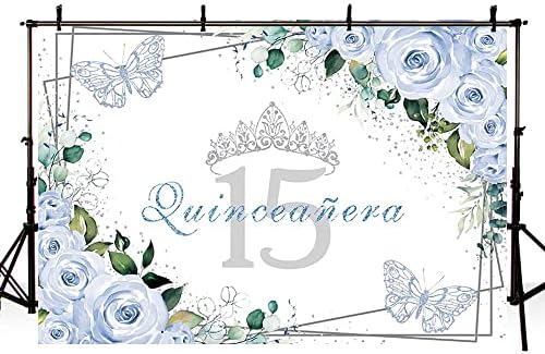 Испрати 7x5ft Quinceañera позадина Mis Quince 15 anos роденденска забава Декорација за декорација за девојче принцеза сина цветна