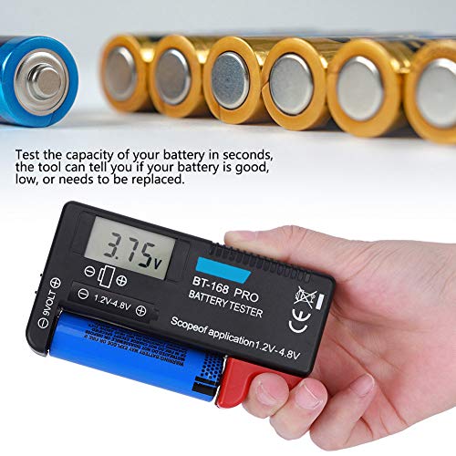 Бт-168про Дигитален Тестер За Батерии, Тестери За Ниво На Траење На Батеријата 1.2 В-4.8 В, 9В ЗА Ќелија Со Копчиња За Мали Батерии