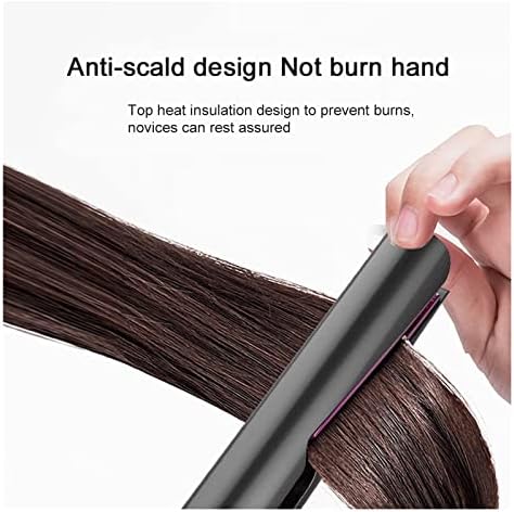 Vogue 2 во 1 виткање Ironелезна коса затегнување керамичка плоча за греење ЛЦД екран дисплеј рамно железо 450 ℉ професионално железо