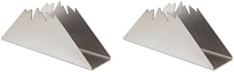 2 парчиња Триаголник од не'рѓосувачки челик Триаголник за хартија за хартија вертикален држач за хартија за ресторан кафуле хотел трпезариска