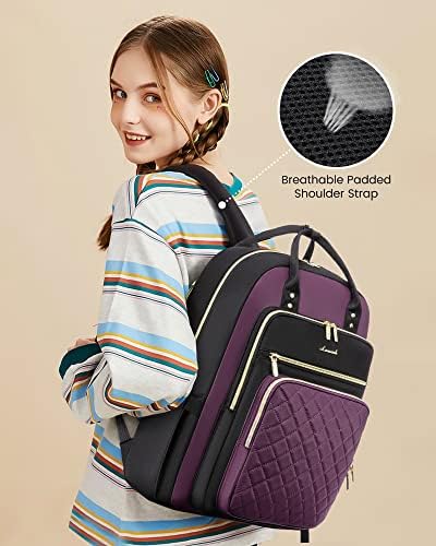 Lavevook лаптоп ранец за жени, отпорни на вода патувања за патувања ранец чанта стилска колеџ бизнис наставничка медицинска сестра