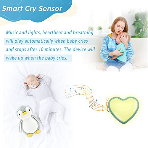 Dearbaby бебе спиење soother, бебе регистар пребарување бебе soother cry бебе туш подароци автоматски тајмер, пингвин со чукање