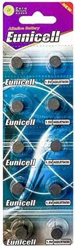 10 Eunicell AG5 / 193 / LR48 копче ќелија 1,5V батерија со долг рок на траење без жива