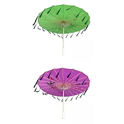 Колакси 2 парчиња чадор за хартија од кинески стил Практична свила за сликање на реквизити