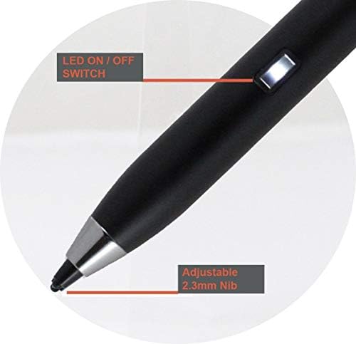 Broonel Black Fine Point Digital Active Stylus Stylus Pen компатибилен со Dell Inspiron 11.6 HD Chromebook