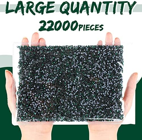 22000 компјутери Кристал Hotfix Rhinestone Голема количина рамен грб кристали нокти скапоцени камења тркалезни стаклени ригистони рамни топли