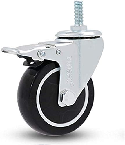 Z Креирај Дизајн Тркалца 4X Индустриски вртливото стебло рицинус Полиуретански Мебел Тркалце Со Сопирачка, Завртка Завртка М12*30, Отпорни На Абење