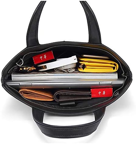 Ултра тенка кожна актовка торба за лаптоп деловна работна торба компјутерска чанта мажи и жени