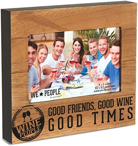 Компанија за подароци за павилјон 67220 ние луѓе со луѓе со вино рамка, 7-1/2 x 6-3/4 , кафеава