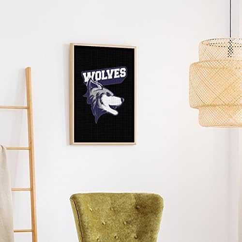 Волк глава Дијамант за сликање на уметнички слики со уметност, целосна вежба Дома додатоци за возрасни подарок за домашен wallид декор 12