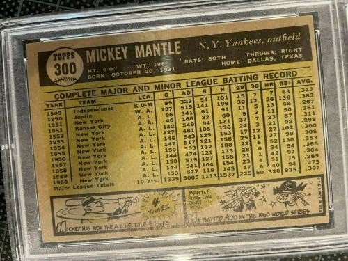 1961 Топпс 300 Мики Мантл Newујорк Јанкис Бејзбол картичка ПСА 5 екс -додипломски студии - Плачиј бејзбол картички