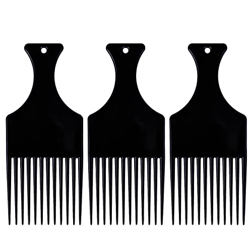 Wllhyf 3 парчиња пластична коса избира чешел, коса изборот перика плетенка со чешла за коса, стилизинг не се лизга директно чешел за коса