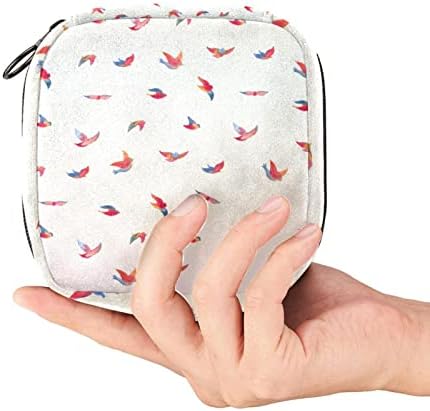 Шарена ластовичка санитарна торба за складирање на салфетки за девојки, преносни влошки за први периоди торбички тампони држачи за девојки