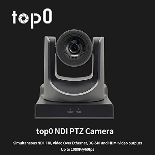Камера Top0 NDI PTZ, 3G-SDI & HDMI & IP, 1080P60FPS, 20x оптички зум, стриминг во живо за настани/видео производство/црква/услуга за