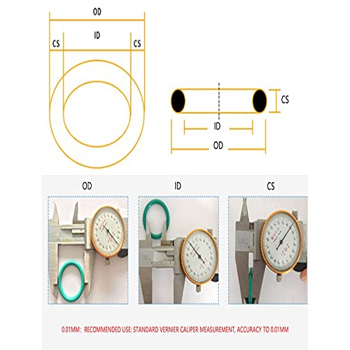 Othmro 10pcs нитрилна гума О-прстени, 1,8мм жица диа 42,1мм ОД метрички запечатување нитрил NBR гумени мијалници за запечатување на нафта или