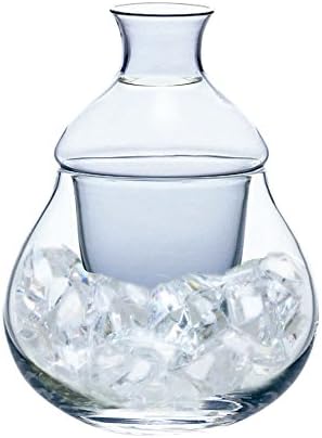 Чаша од ладно расно од Toyo Sasaki Glass, сина, 4,3 x 4,3 x 5,7 инчи, дијаметар: 1,5 инчи