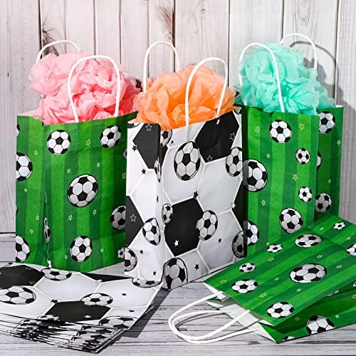 Излез 16 Парчиња Фудбал Добрите Чанти Торби За Подароци Фудбалски Кеси За Бонбони Третирајте Кеси За Девојчиња Детска Роденденска Забава