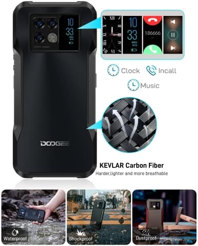 Doogee 5G солиден паметен телефон Отклучен V20 6.43 '' Amoled Dotdisplay, 64MP и 20MP ноќна камера, 6000mAH, 8 GB+256 GB Android