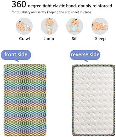 Апстрактни тематски опремени мини чаршафи за креветчиња, преносни мини креветчиња со меки и затегнати вградени креветчиња за