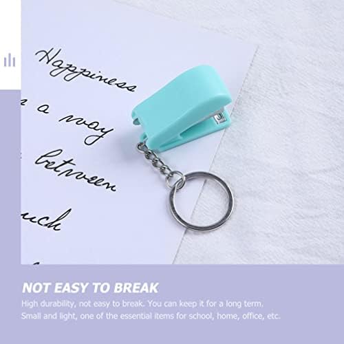 STOBOK WALLIL KEYCHAIN ​​DIY Алатки Mini Stapler Set Portable Stapler Keychain Office Pin Pin Binder со Staples School Staffary For Home Office