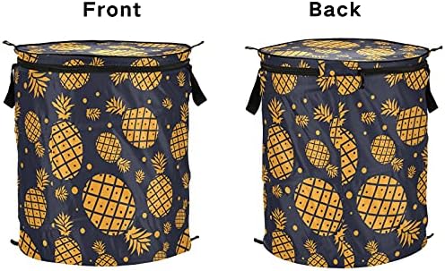 Жолт ананас Поп -дополнете го алиштата за алишта со капакот за складирање на капакот, склопувачка торба за перење алишта за кампување расадник