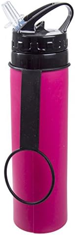 Bodico 560ml слама, 18.9oz, розов силиконски спортен спортен шише со вода
