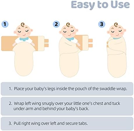 ЛАТ ЛИ и ТАУН 2 Спакувајте Новороденче Ќебе За Повивање Памучна Прилагодлива Обвивка За Примање Ќебе