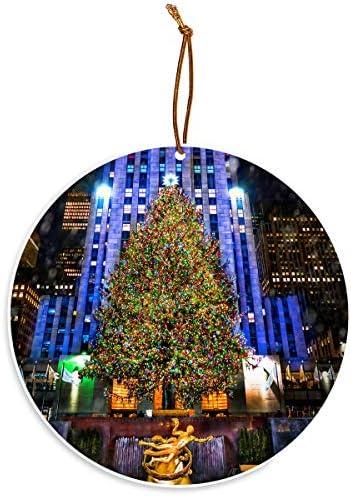 Божиќ во Newујорк Рокфелер Центар за новогодишно дрво