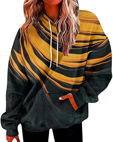 Nokmopo женски врвови на жените мода лабава секојдневна дневна дневна долга ракав градиент крпеница пуловер Туника врвови