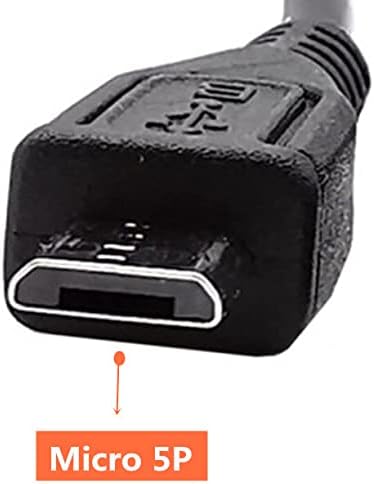 Dafensoy Micro USB до DC Power Cable, 2PCS DC5.5 x 2,1мм женски до микро USB машки 5V DC за напојување за напојување Конектор за мобилен