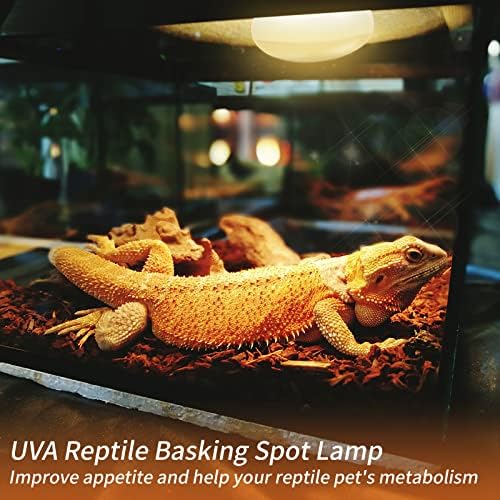 Репти Дома влекања со топлински ламби, рептили и водоземци UVA Bastking Spot Spot LAMP, сијалица за топлинска светлина за време на