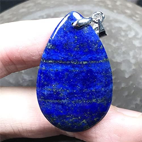 Природен кралски сино лаптис лазули камен редок лаптис приврзок накит за жена човек богатство реики luckубов подарок кристал 34x21x5mm