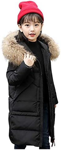 Кагајд бебе девојче Зимска јакна Девојки девојки зимски факс со каптоска јакна од палто, подлога јакна од мантил, дете, мантил 4Т