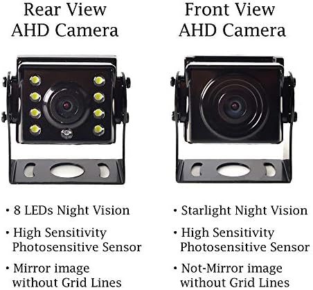 Резервна Камера За Камион Ahd Автомобил Резервна Копија Систем СО DVR 7 инчен Ips Монитор Со Задниот &засилувач; Предниот Поглед Камера