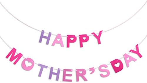 Бинарјабц Среќен Ден На Мајката Банери Бантинг Венец Декорација, Големи Букви И Срца Исечоци