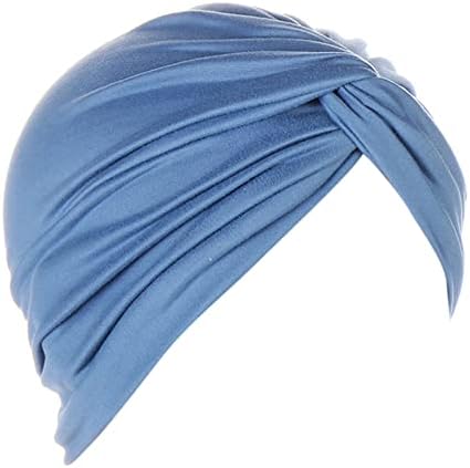 Women'sенски искривени плетенка свиленкаста турбан капи на вратот Гајтер глава за глава за глава за глава на главата за глава за глава