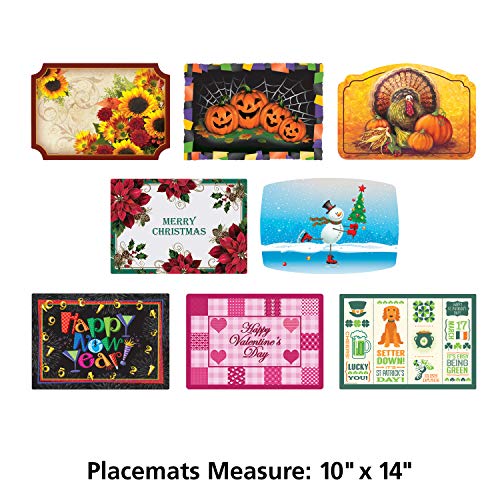 Хофмастер 857208 есен - Зимски сезонски прослави пласмати, 8 различни дизајни во секој случај, 9,75 x 14, хартија