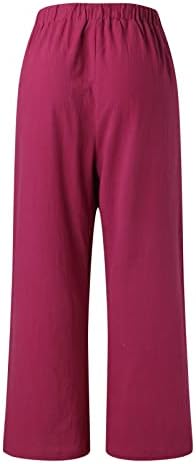 Miashui плус големина обични панталони костуми за жени жени лабави случајни влечења со високи половини панталони цврсти бои директно панталони
