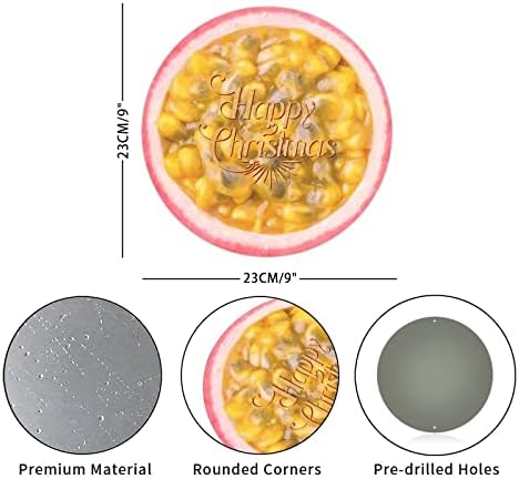 Тркалезен метален калај знак Среќна Божиќна страст овошје гроздобер венец знак потресена врата од вратата, смешни метални уметнички