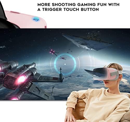 DESTEK V5 VR Слушалки за iPhone, Samsung, Android, подарок идеја 3D Очила VR Очила-Розова