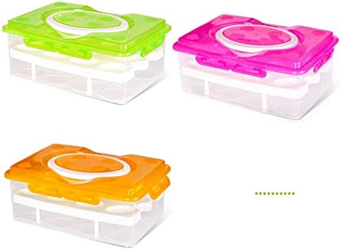 Анкус Кутија За Складирање Кујна Кутија За Јајца Кутија За Складирање Контејнери За Храна 24 Решетка Кутија За Складирање Со Двојна