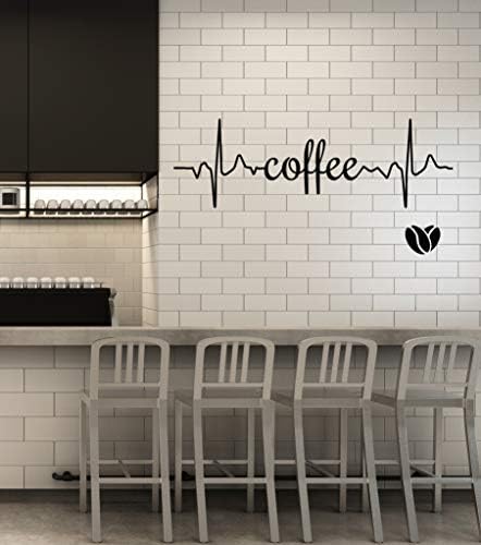 Винил Ѕид Налепница Кафе Лого Збор Чукање На Срцето Енергија Срце Грав Налепници