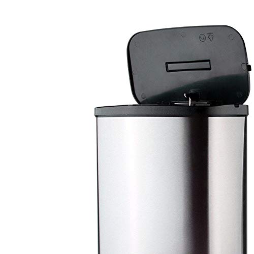 Skimt Trash Can Can Barial Smart Sensor Man Can, не'рѓосувачки челик домаќинство кујна дневна соба за отпадоци за отпадоци, водоотпорна