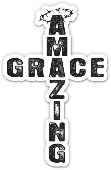 Неверојатен христијански крст на Грејс - 12 Винил налепница водоотпорна декларација