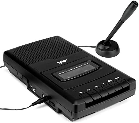 Преносен касета плеер и рекордер на Tyler TCP-01-Ретро музички уред во стилот на чевли со самостоен микрофон, вграден звучник и рачка