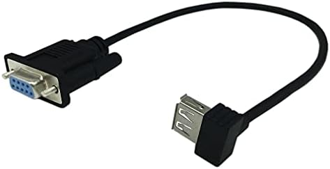 Конектори RS232 DB9 женски до USB 2.0 Aенски сериски кабел адаптер конвертор 8 инч 25см -