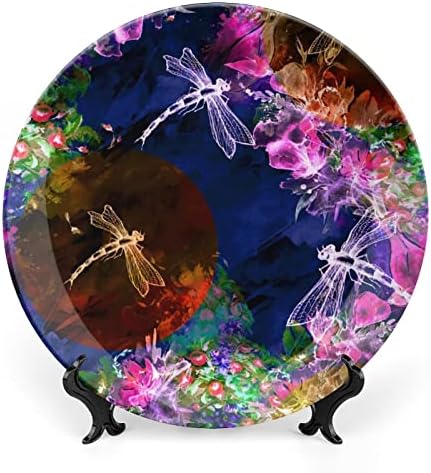 Акварел змеј, боја прскалка гроздобер коска Кина Декоративна плоча со приказ Слатка за кутии за подароци за подароци за подароци