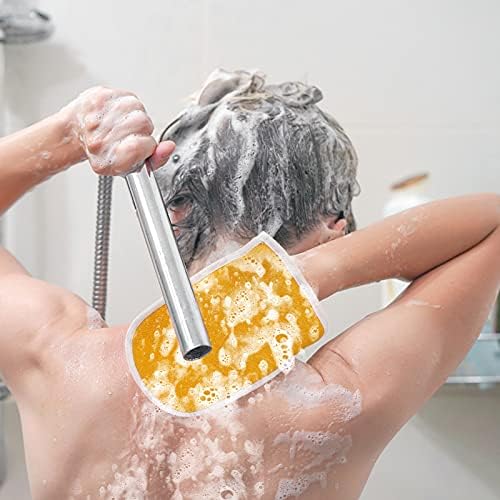 Исцелен сунѓер за бања 9 парчиња жени мртви loofah цвет триење ракавица мажи со ексфолирачки грб, жолта четка, трескаат кал, грб, туш