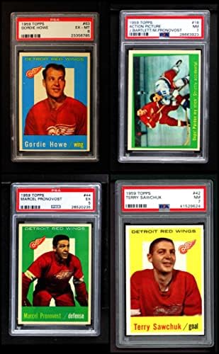 1959-60 Topps Teps Detroit Red Wings Team Set Detroit Red Wings EX/MT Red Wings